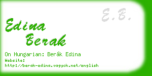 edina berak business card